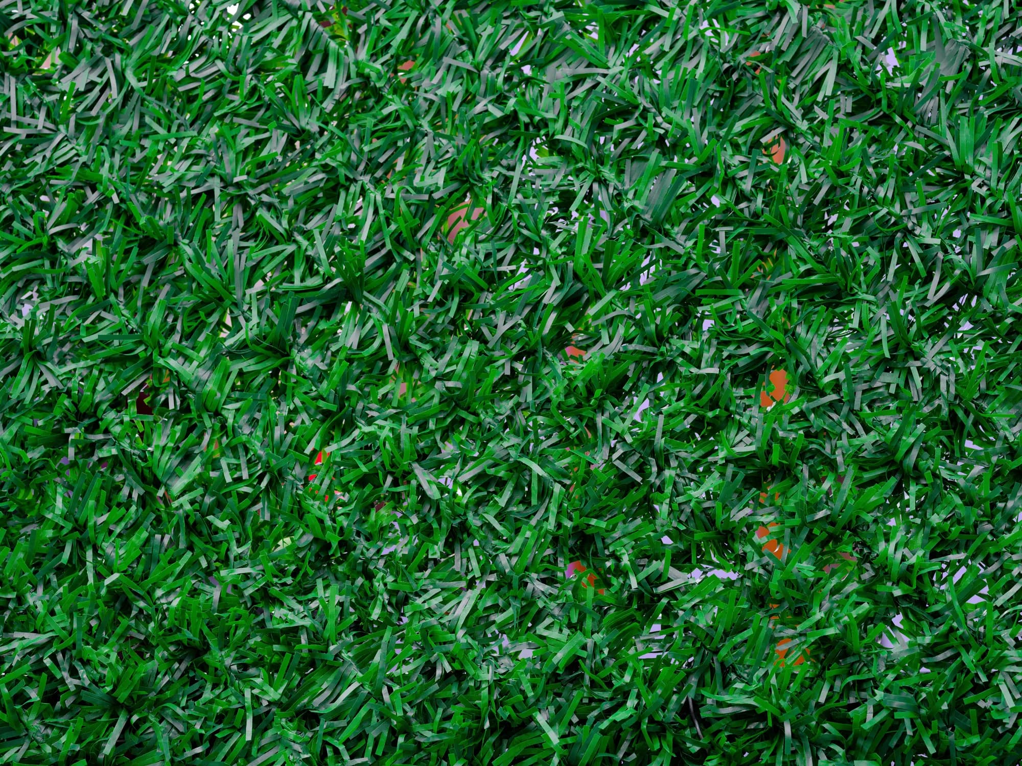 Close-up of artificial grass blades