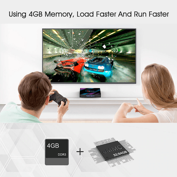 H96 Max Smart TV BOX With i8 Mini Wireless Keyboard