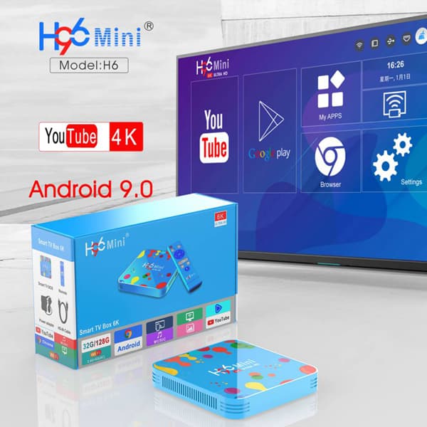 H96 Mini Android 9.0 Smart TV BOX 4GB RAM 32GB ROM 6K