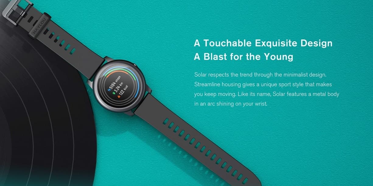 Haylou Solar LS05 Smartwatch: 30 Days Battery Life IP68 Waterproof - Global Version