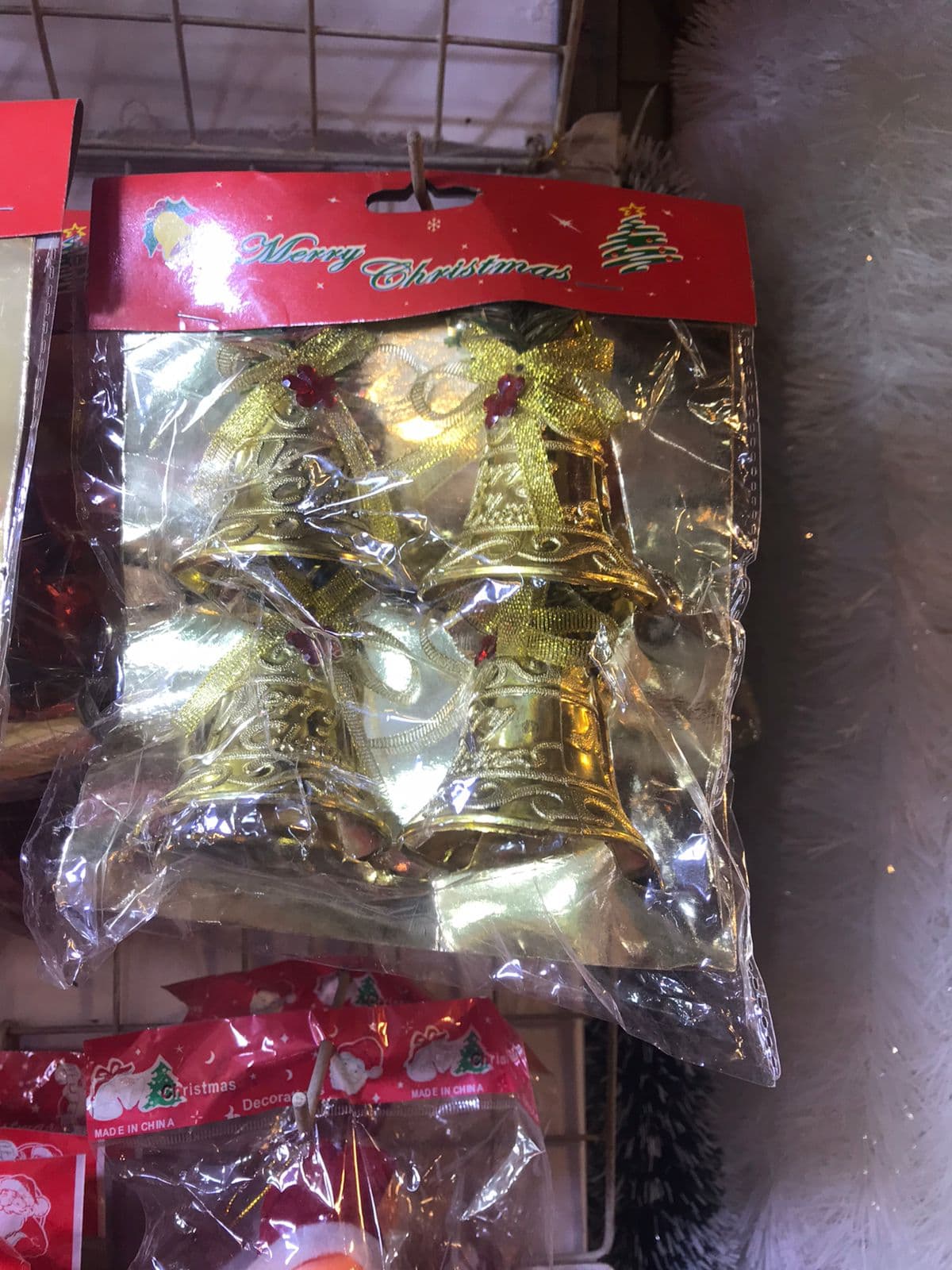 Pack of 4 Bells for christmas decoration