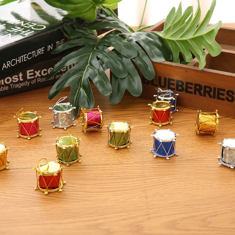 Pack of 12 Drums for Christmas Tree Decoration