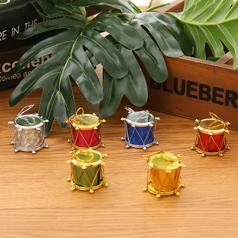 Pack of 12 Drums for Christmas Tree Decoration