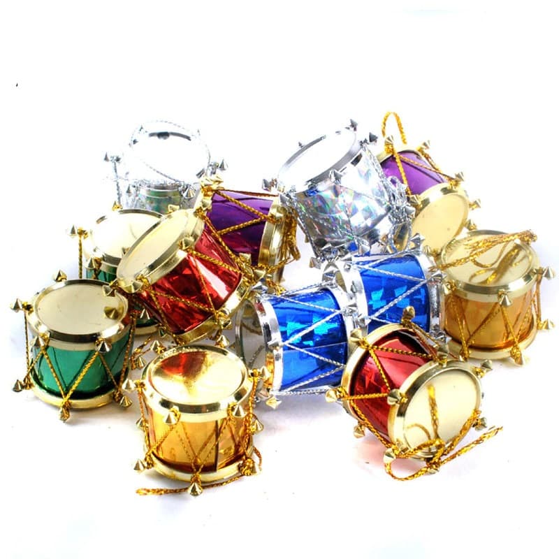 Pack of 12 Drums for Christmas Tree Decoration