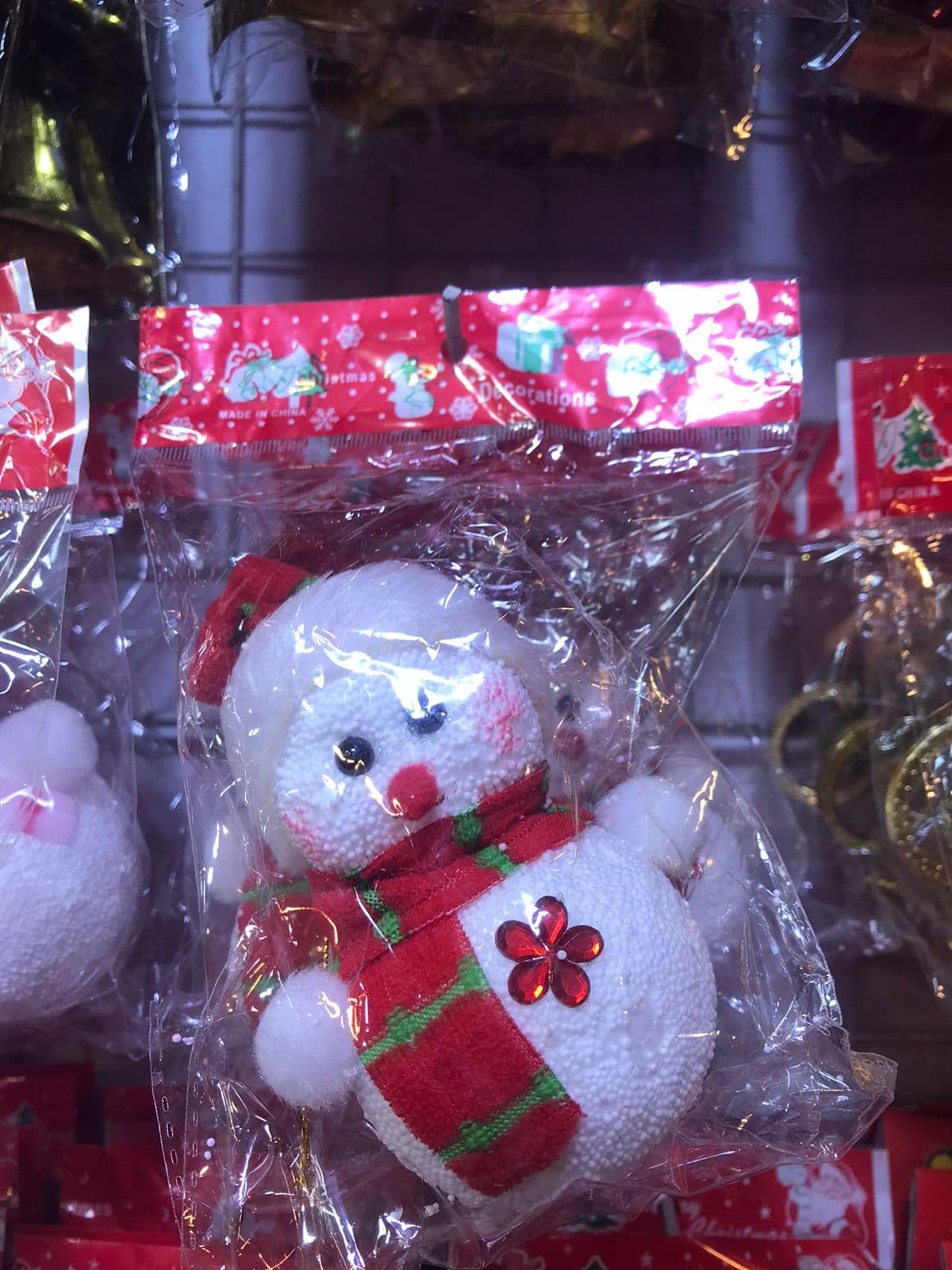 Pack of 1 Snowman for Christmas Tree Decoration