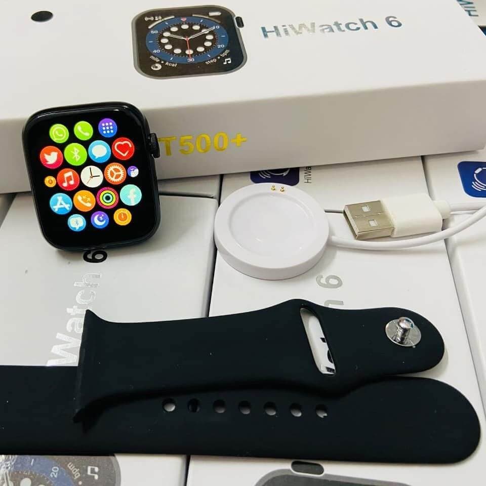 T500 Plus Pro Smart Watch HiWatch Series 6 - Full SCREEN Display With Scroll Button Working (Black)