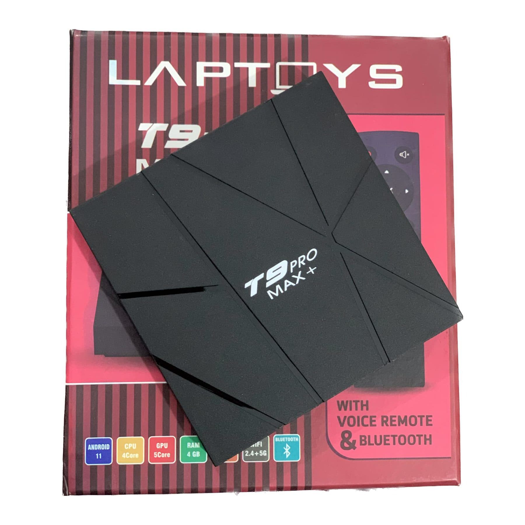 Laptoys T9 Pro Max Plus Smart TV Box - 4GB 64GB Android 11 With Bluetooth