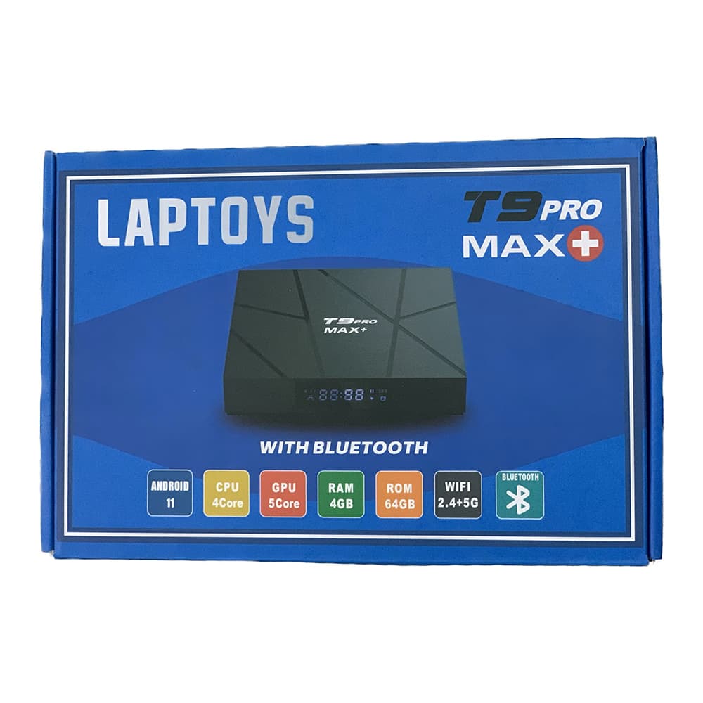 Laptoys T9 Pro Max Plus Smart TV Box - 4GB 64GB Android 11 With Bluetooth