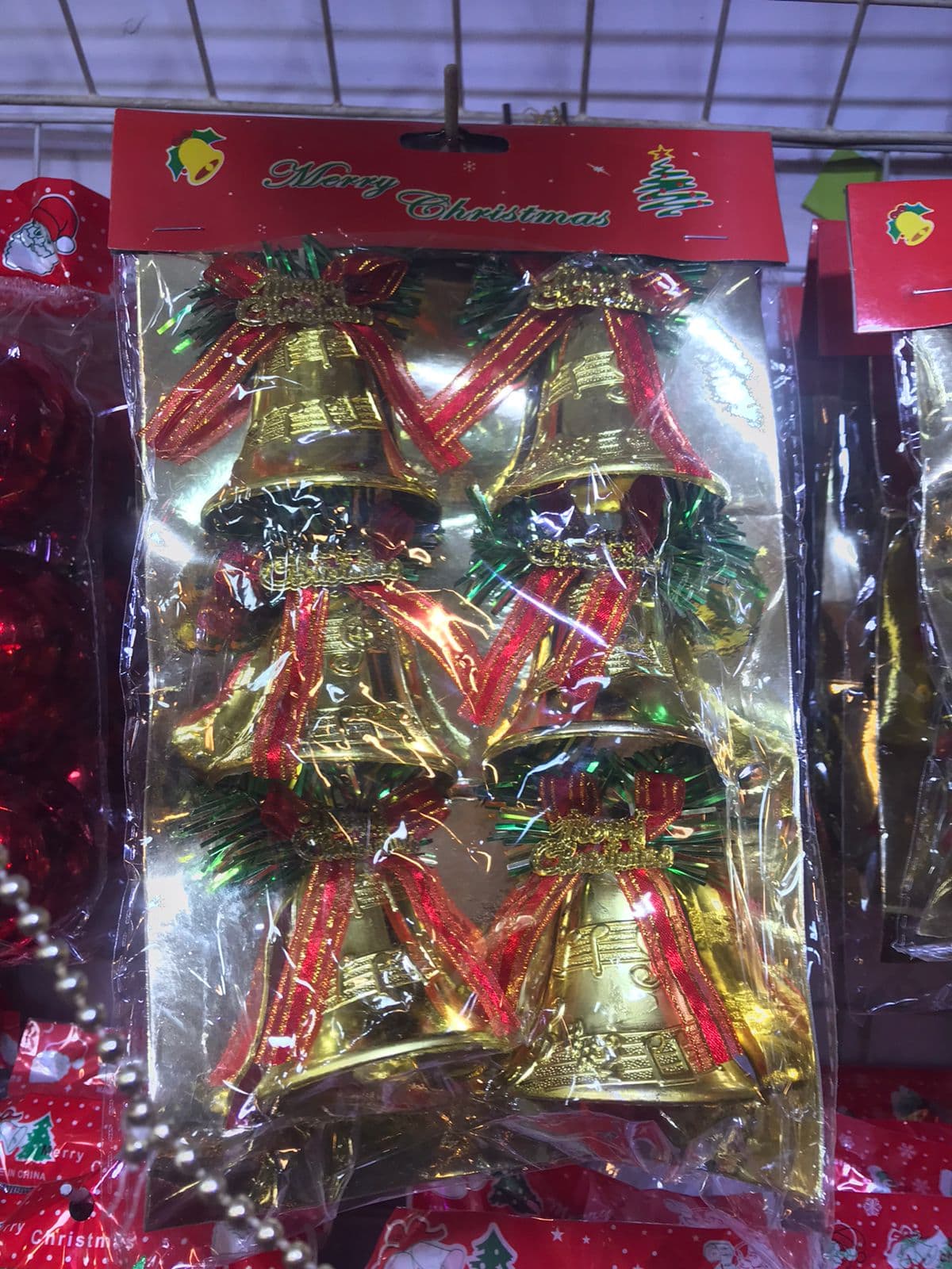 Pack of 6 Bells for decorations (Medium)