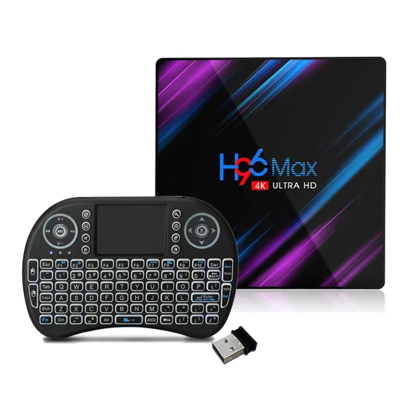 H96 Max Smart TV BOX and Mini Wireless Keyboard in Pakistan