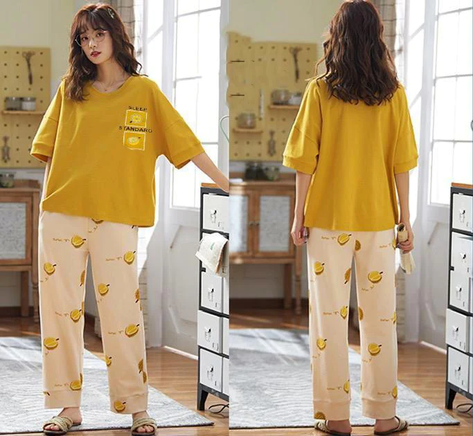 mustard sleep standard Woman Pajama Set
